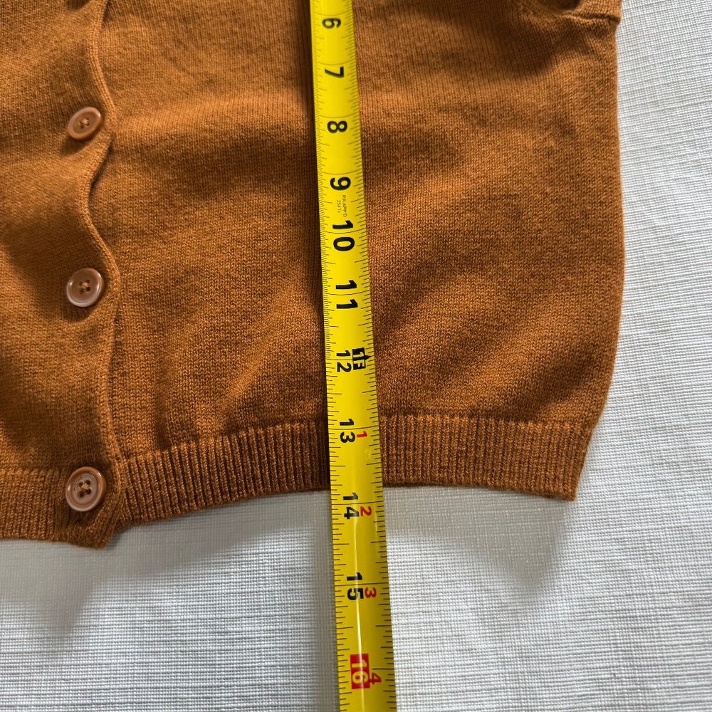 Aritzia Wilfred Brown Cropped Cardigan Fit Small - Picture 5 of 6